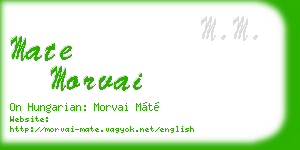 mate morvai business card