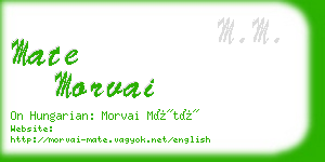 mate morvai business card